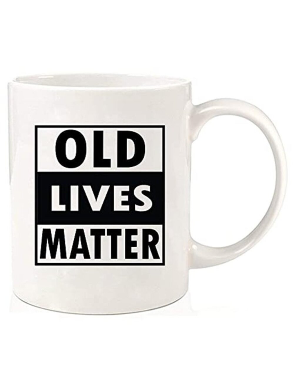Funny Retirement Birthday Gifts for Men Old Lives Matter Coffee Mug Unique Gag